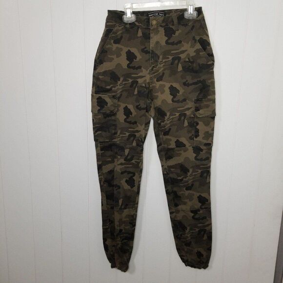 Womens Jogger Pants Size Small Cargo Camoflouage American Bazi Small Grunge - Picture 1 of 12